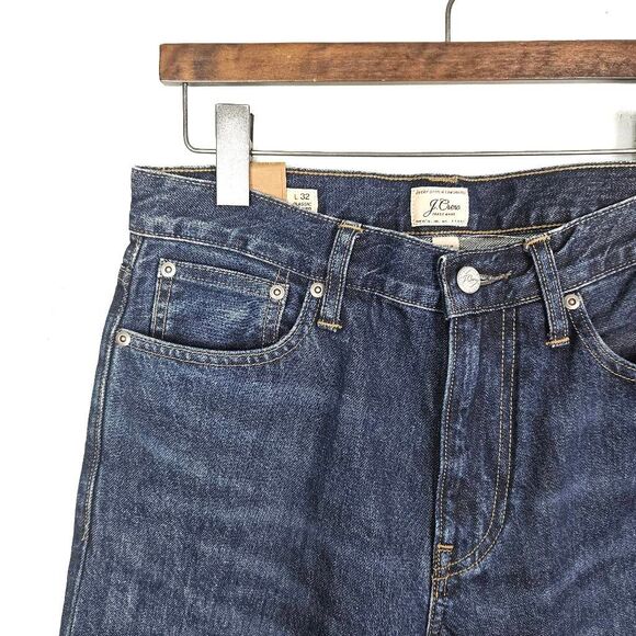 NWT J. Crew Classic Relaxed Men's Deep Wash 100% Cotton Denim Jeans Size 29 x 32 - Picture 2 of 8